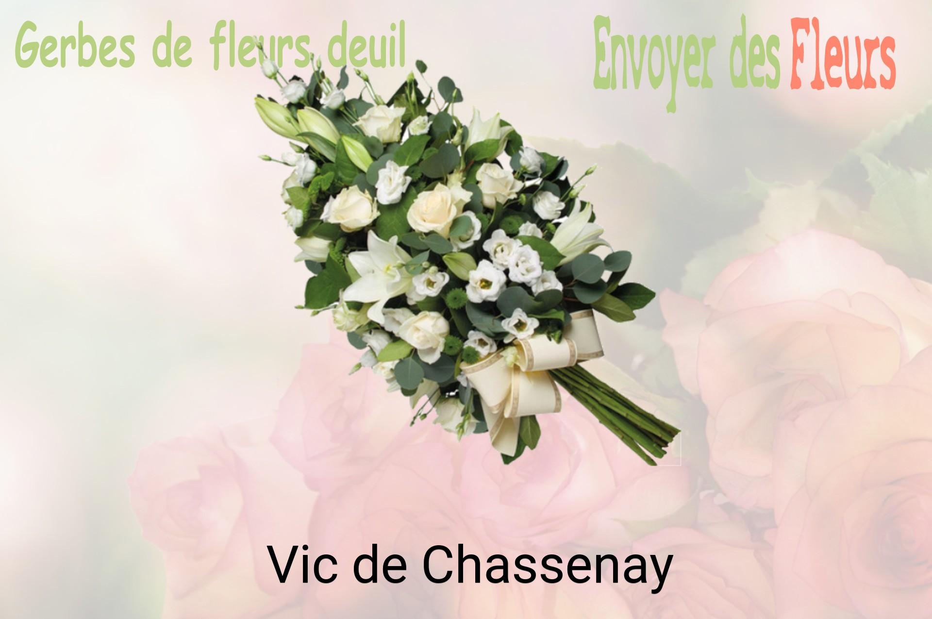 Gerbe de fleurs de deuil livrée à Vic-de-Chassenay